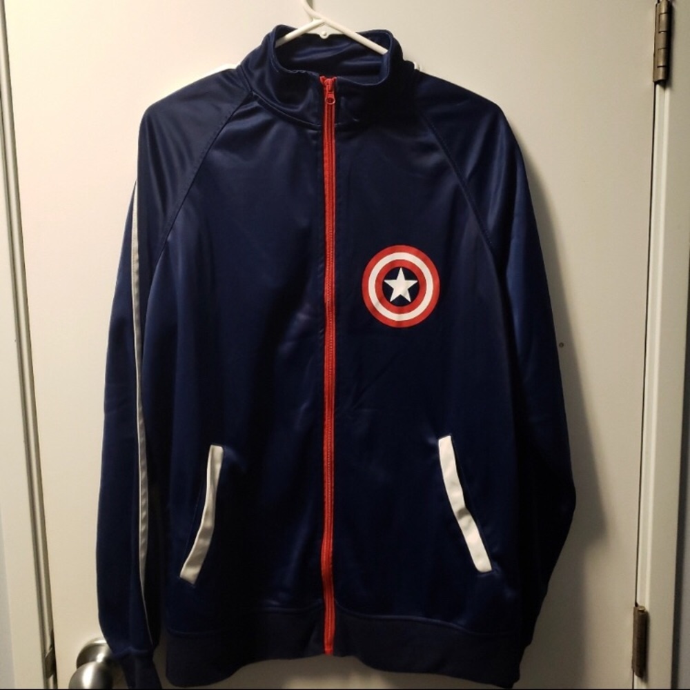 Marvel Captain America Logo Zip-Up Jacket.